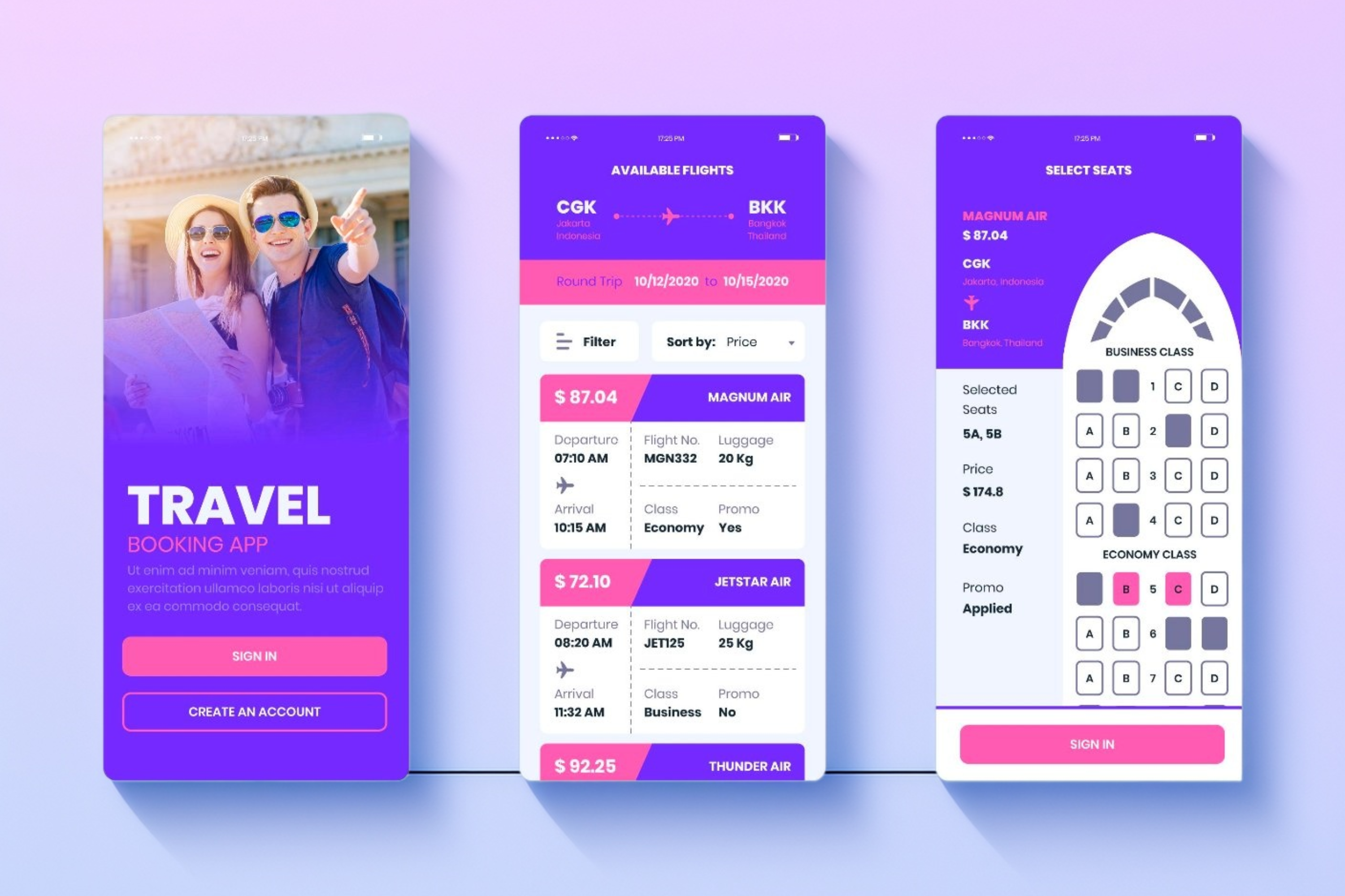 Travel app preview image